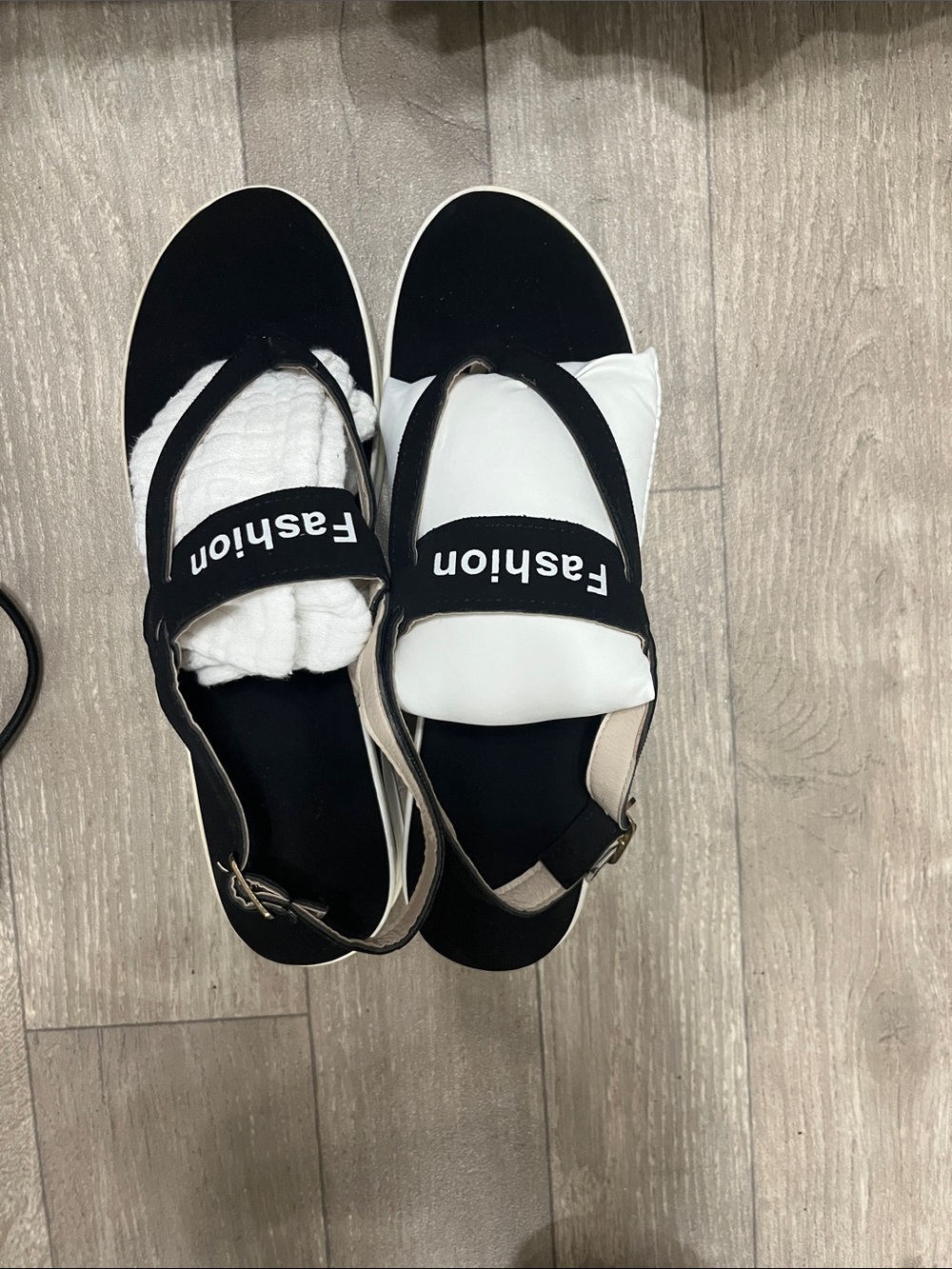 Fashion Black & White Women's Slingback Sandals